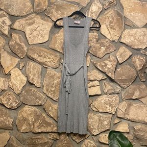 Gray sweater dress